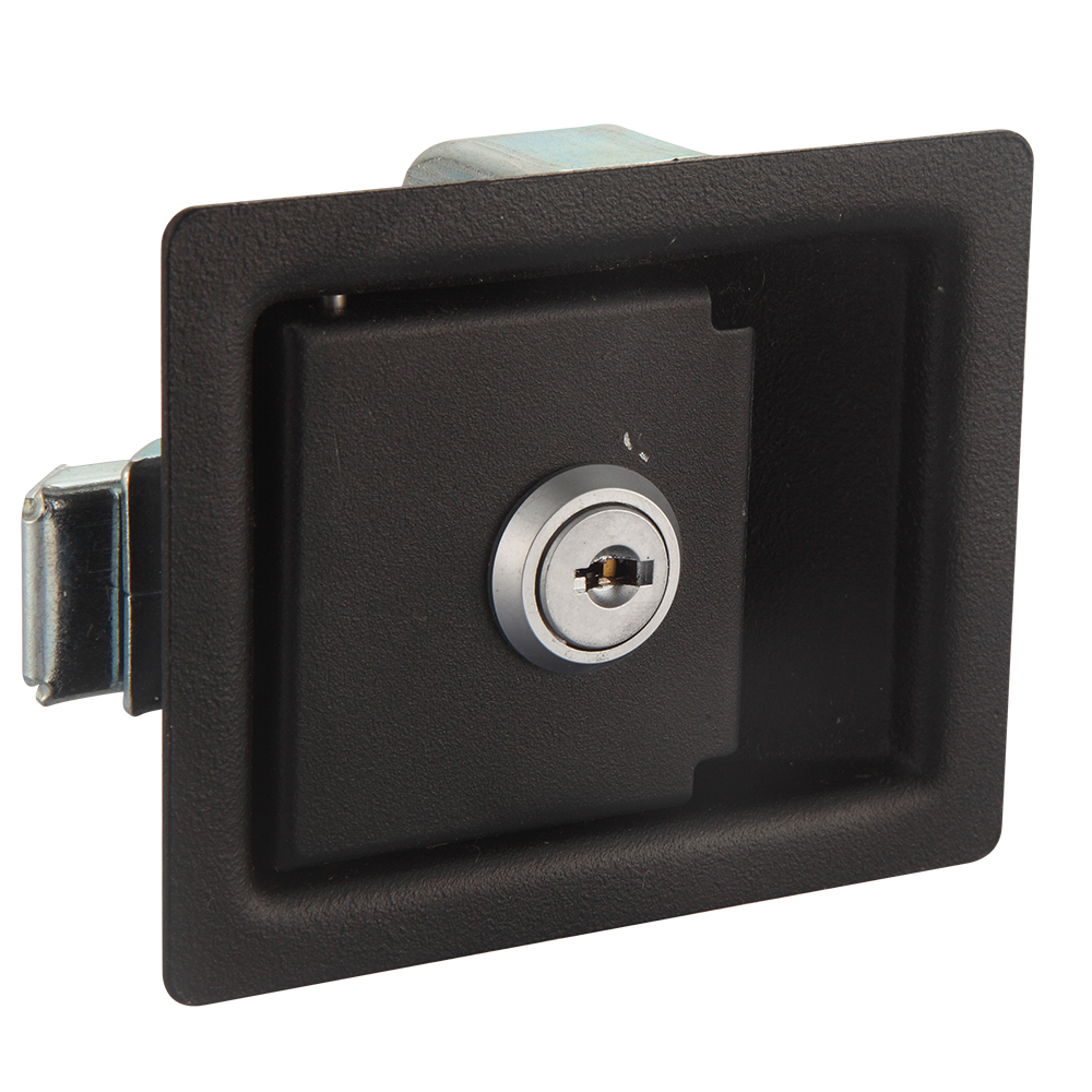 Carbon Steel Black Coated Toolbox Paddle Latch Truck Lock Rv Keyed Lock Truck Paddle Latch factory