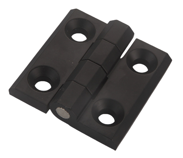 Two Pairs of Modern Black Painted Lightweight Zinc Alloy Cabinet Door Hinges Soft Close Fastener Invisible Hidden Fastener