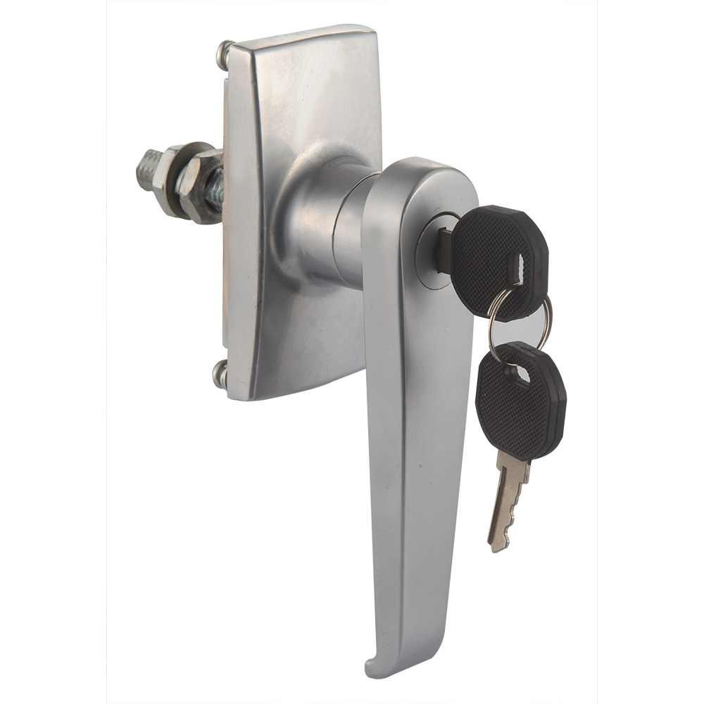 Zinc Alloy L-Handle Lock for 3-Point Control Cabinets 2-Key Door Access with Secure Latching System
