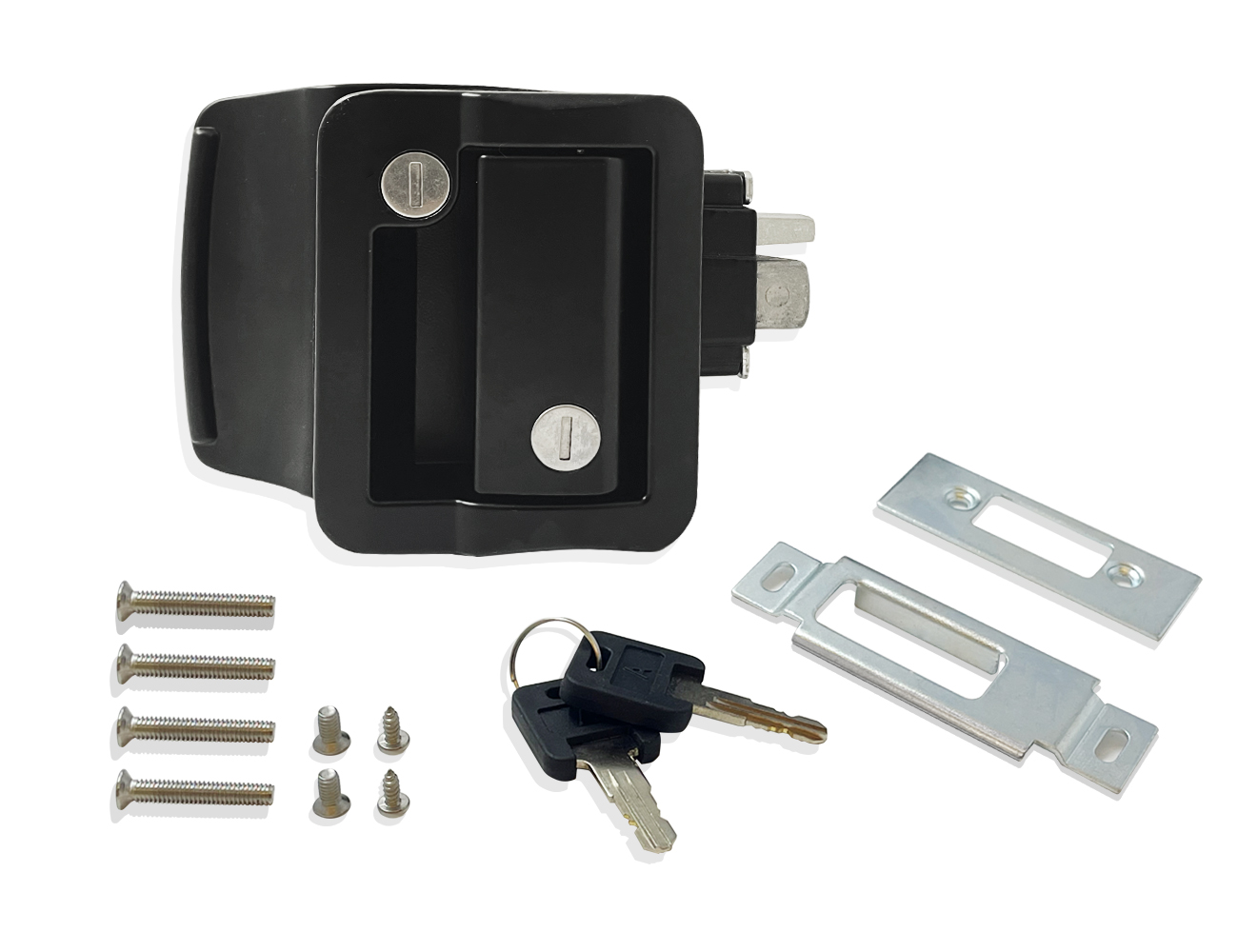 Rv Entry Door Lock Latch Vehicle Travel Trailer Door Latch Security Lock Black details