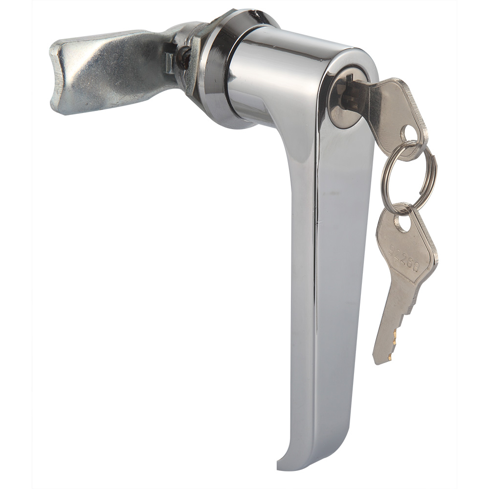 Secure L-Handle L-Bolt Hardware Durable Zinc Alloy Door Lock for Industrial Electric Panel Enclosure and Keyed Entry
