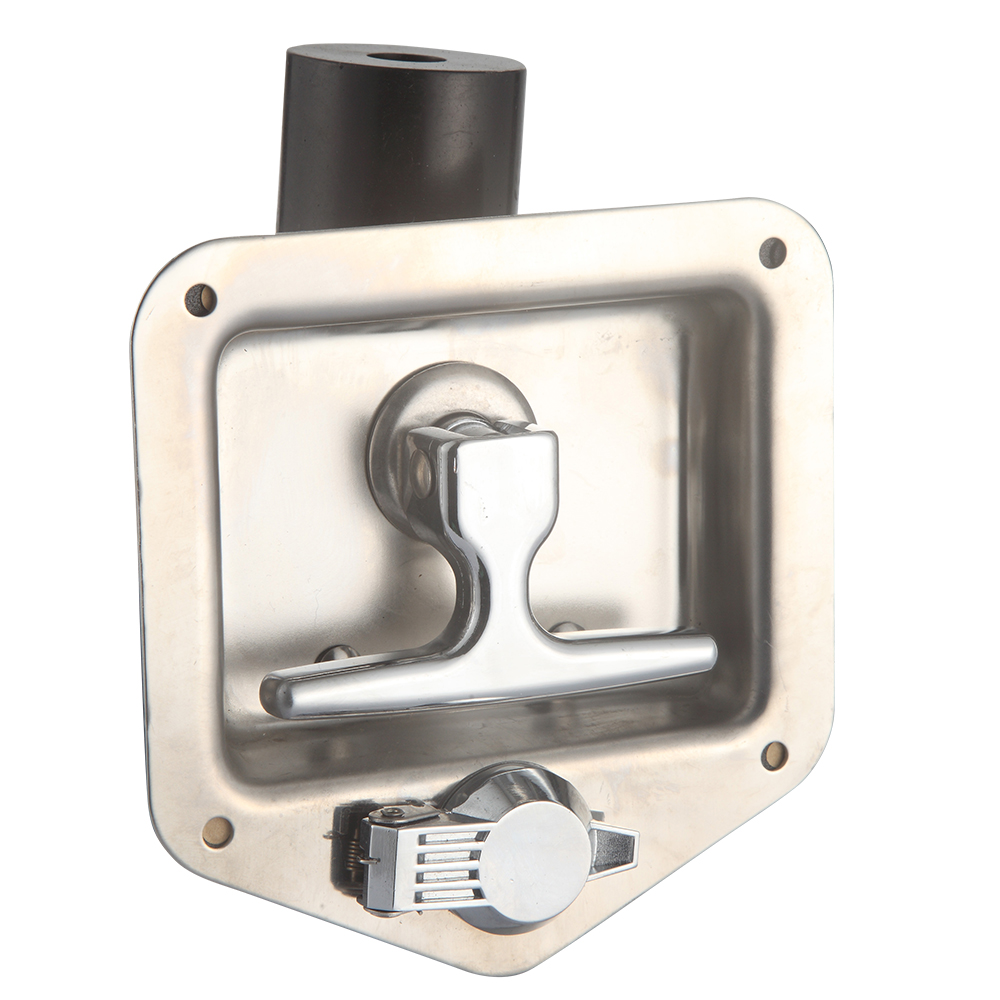 Heavy Duty Truck or Trailer Flush Mount Polished Stainless Steel Key-Locking T Handle Recessed Locks for Tool Boxes factory