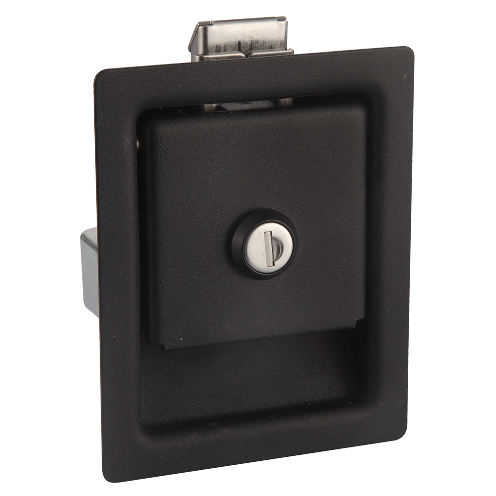 Carbon Steel Black Coated Toolbox Paddle Latch Truck Lock Rv Keyed Lock Truck Paddle Latch