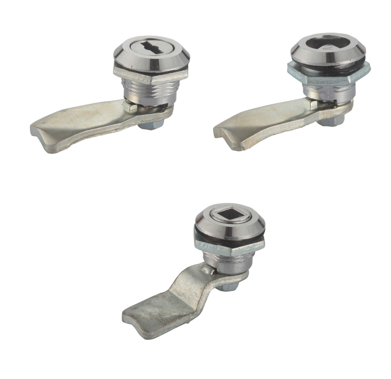 Small Zinc Alloy Cylinder Locks Flat Handle Anti-Distribution Quarter Turn Locks for Cabinets Doors Waterproof Key Unloackable