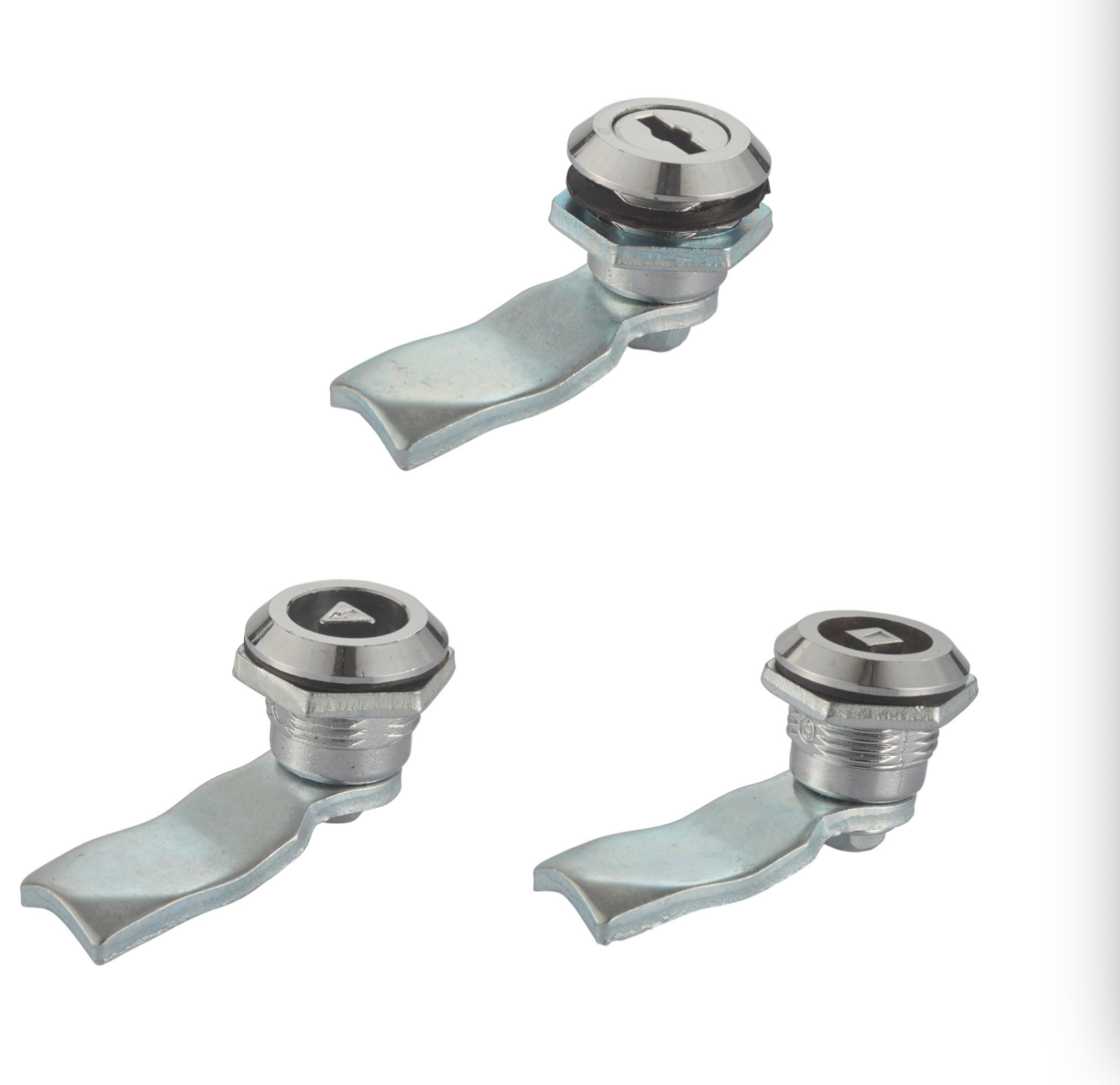 2025 Zinc Alloy Triangle Key Quarter Turn Latch Cam Lock for Electrical Cabinet Door
